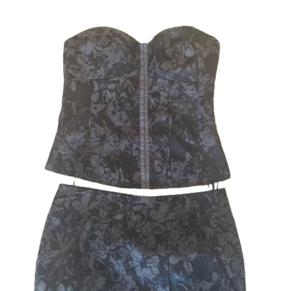 VERO MODA Black Gray Bustier and Skirt Size Size 42 (10-12 US) - Picture 1 of 8